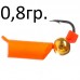 -Столбик неон оранжевый  с метал. шаром 0.8гр.д3мм.