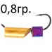 мормышка вольфрамовая Столбик золотой с кубиком хамелеон 0,9 гр